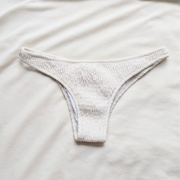 Victoria's Secret Other - Victoria's Secret Swim Zuma Smocked Itsy Bottom White